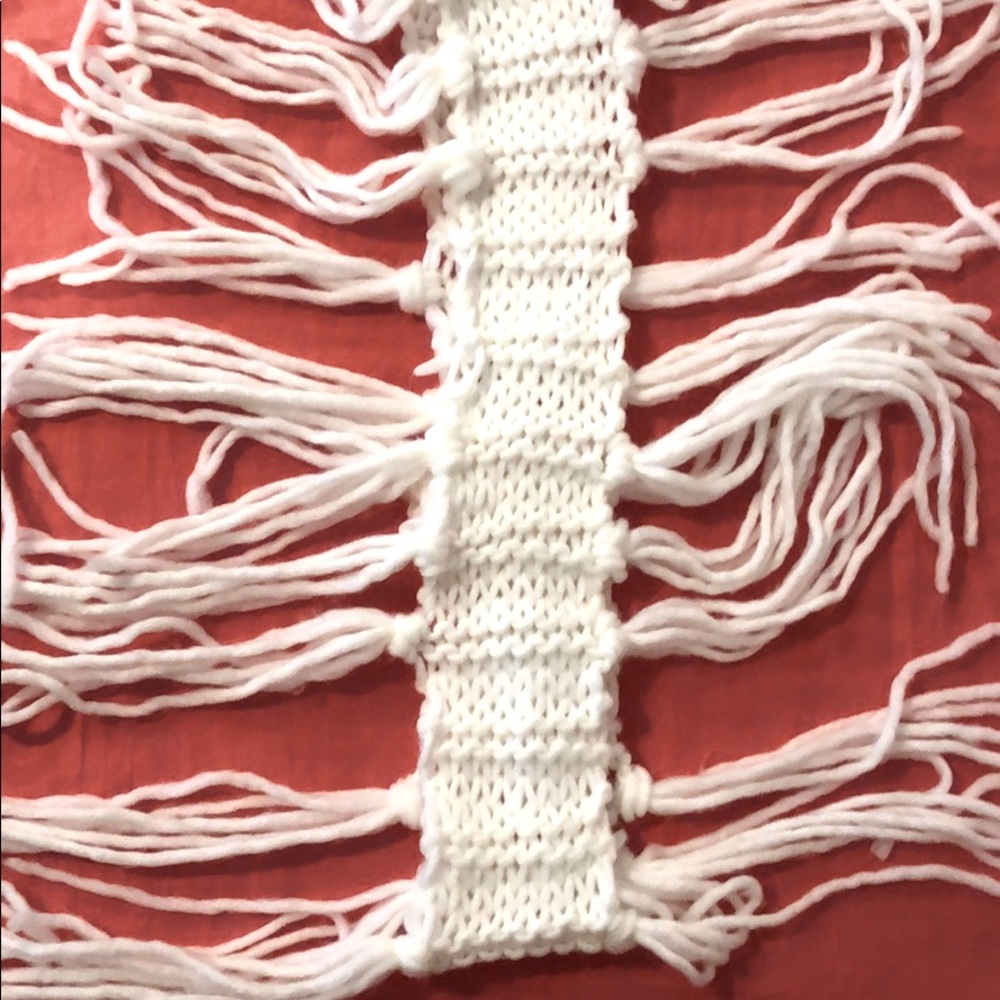 White crochet scarf